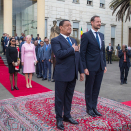 Kronprinsparet ble ønsket velkommen av President Mulatu Teshome med en høytidelig seremoni utenfor Presidentpalasset i Addis Abeba. Foto: Vidar Ruud / NTB scanpix